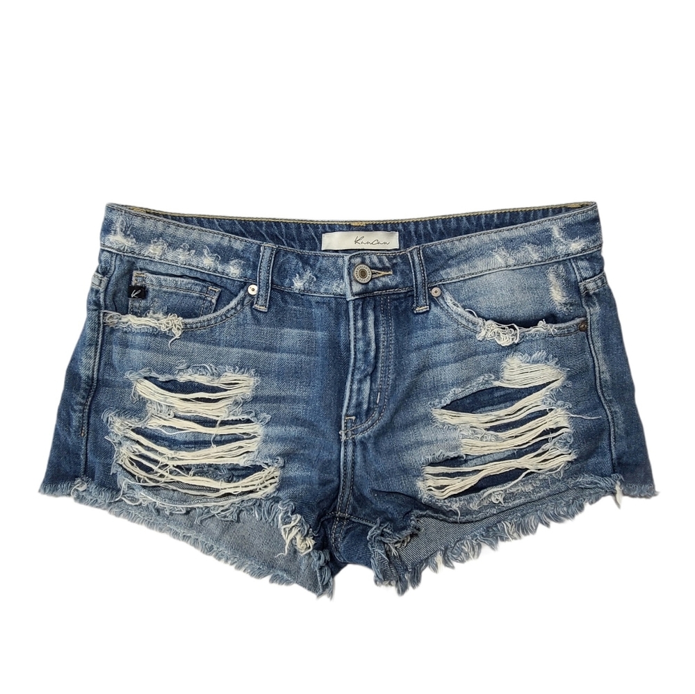 Kancan Distressed Denim Jean Shorts